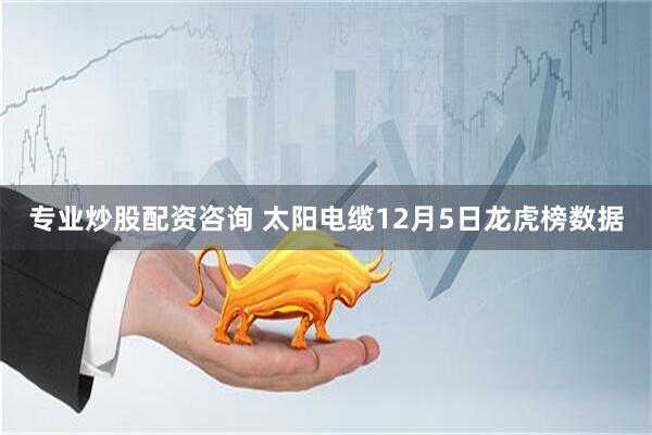 专业炒股配资咨询 太阳电缆12月5日龙虎榜数据